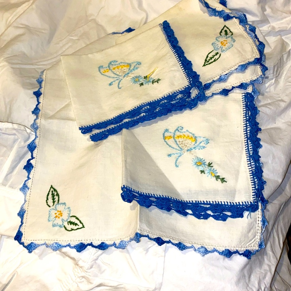 Vintage embroidered napkins